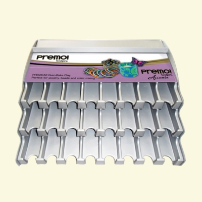 Дисплей пластмасов DR50 за Best of premo! Sculpey Accents, сив (празен)
