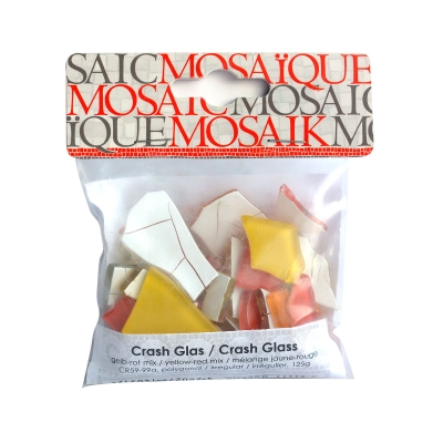 Мозаечна плочка Crash glass, стъкло, 1-3 cm, 50 бр., жълто-червен микс