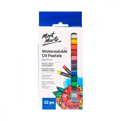 Комплект водоразтворими маслени пастели MM Watersoluble Oil Pastels -12 броя