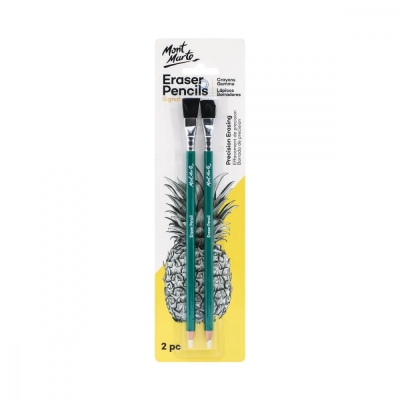 Молив двустранен с гума 4 мм и четка за прецизно изтриване MM Precision Eraser with Brush -2 броя