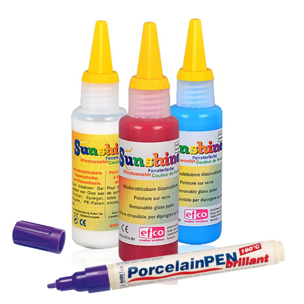 Бои и маркери за стъкло и порцелан