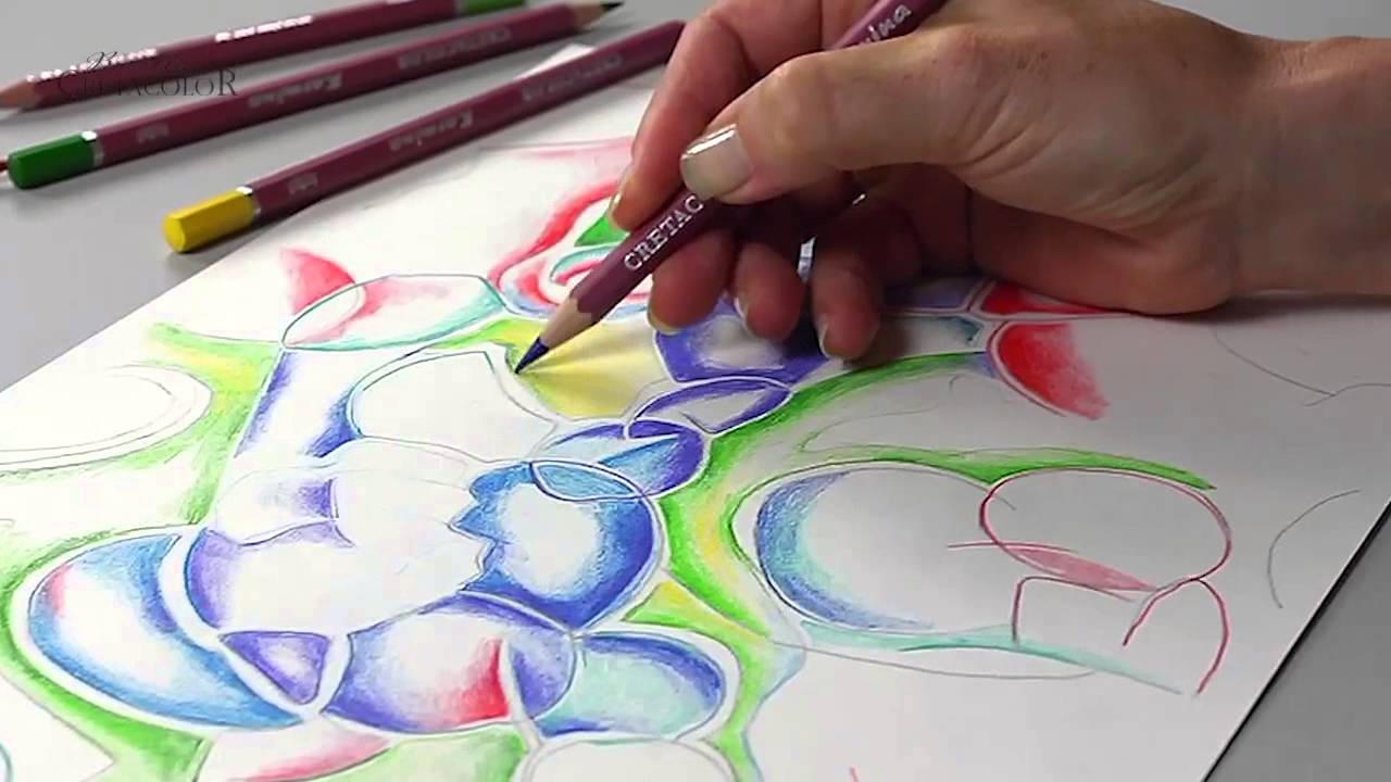Комплект цветни моливи CretaColor, KARMINA, 24 цвята