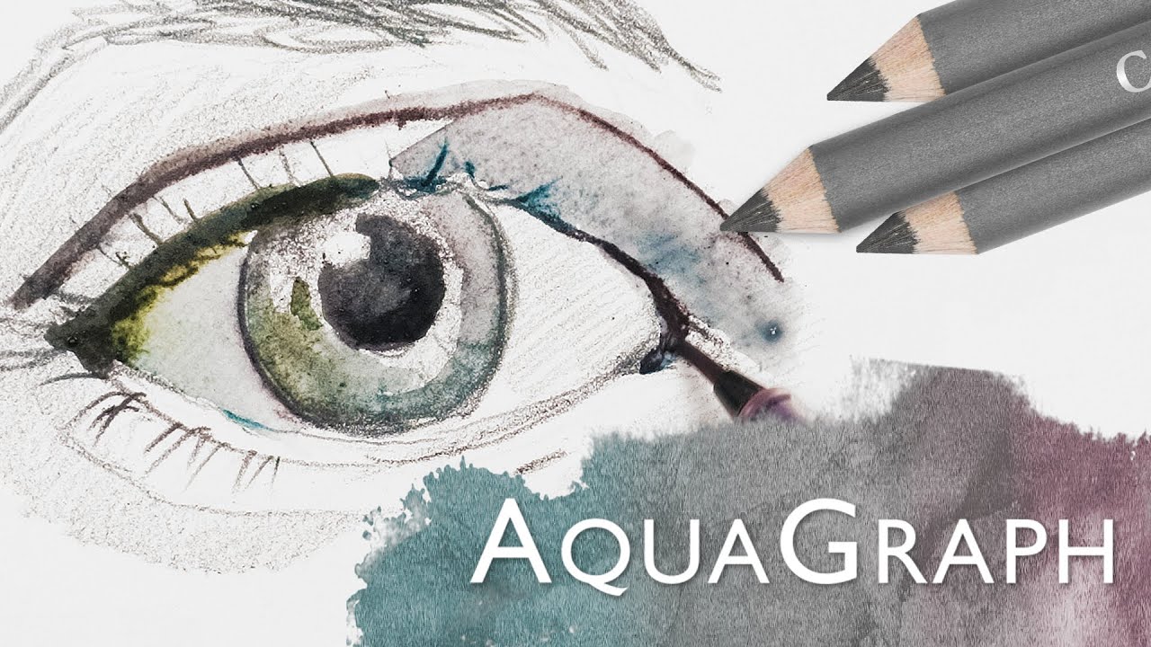 Комплект джобен Cretacolor AquaGraph, 6 бр., метална кутия