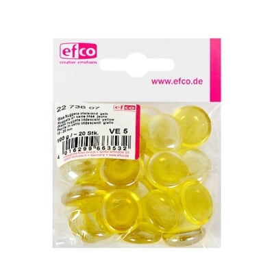 Стъклени камъчета, Glas-Nuggets, 18-20 MM, 100 G / 20-30 БР. Стъклени камъчета, Glas-Nuggets, 18-20 mm, 100 g / 20-30 бр., преливащи цветове, жълти
