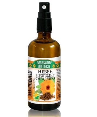 СПРЕЙ ЗА ГЪРЛО С НЕВЕН, СМРАДЛИКА И ПРОПОЛИС 50 мл. БИЛКОВА АПТЕКА