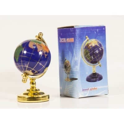 Глобус от полускъпоценни минерали - Модел 2