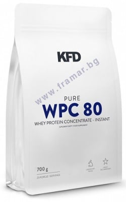 КФД НУТРИШЪН ПЮР СУРОВАТЪЧЕН ПРОТЕИН КОНЦЕНТРАТ WPC80 700 гр.