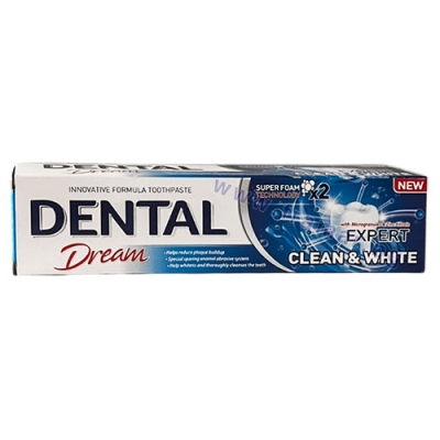 ПАСТА ЗА ЗЪБИ ДЕНТАЛ ДРИЙМ ЕКСПЕРТ КЛИЙН & УАЙТ 100 мл