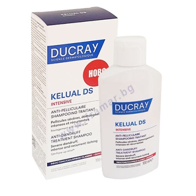 ДЮКРЕ КЕЛУАЛ DS ИНТЕНЗИВ ТРЕТИРАЩ ШАМПОАН ПРОТИВ ТЕЖЪК ПЪРХОТ С ИНТЕНЗИВЕН И УПОРИТ СЪРБЕЖ 100 мл