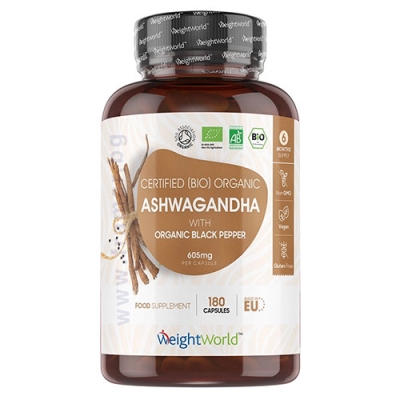 УЕЙТ УЪРЛД АШВАГАНДА + ЧЕРЕН ПИПЕР капсули * 180 