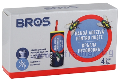БРОС КРЪГЛА МУХОЛОВКА РОЛКА С ЛЕПИЛО * 4