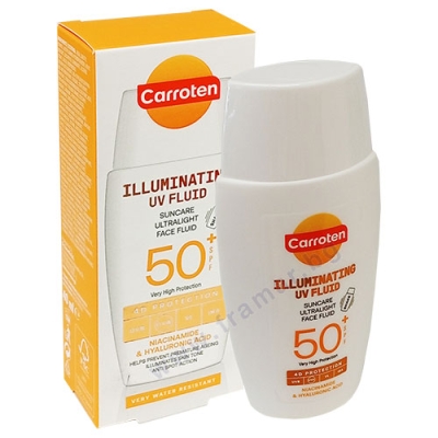 КАРОТЕН УЛТРАЛЕК ОЗАРЯВАЩ СЛЪНЦЕЗАЩИТЕН UV ФЛУИД ЗА ЛИЦЕ SPF50+ 40 мл