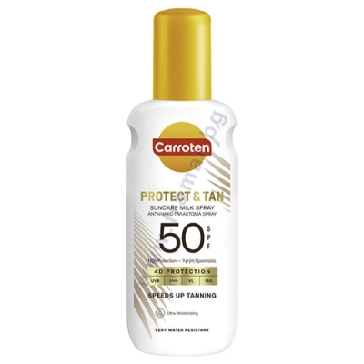 КАРОТЕН PROTECT&TAN СЛЪНЦЕЗАЩИТНО СПРЕЙ МЛЯКО ЗА ТЯЛО SPF50 150 мл