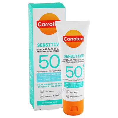 КАРОТЕН СЕНЗИТИВ СЛЪНЦЕЗАЩИТЕН КРЕМ ЗА ЛИЦЕ 4D SPF50+ 50 мл