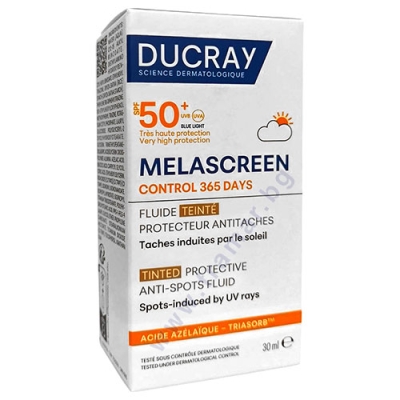 ДЮКРЕ МЕЛАСКРИН КОНТРОЛ 365 ДНИ ТОНИРАН СЛЪНЦЕЗАЩИТЕН ФЛУИД ПРИ ПЕТНА SPF50+ 30 мл