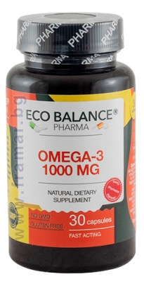 ЕКО БАЛАНС КОНЦЕНТРИРАНО РИБЕНО МАСЛО ОМЕГА-3 1000 мг капсули * 30