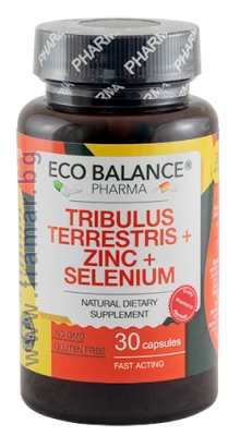 ЕКО БАЛАНС ТРИБУЛУС ТЕРЕСТРИС + ЦИНК + СЕЛЕН капсули * 30