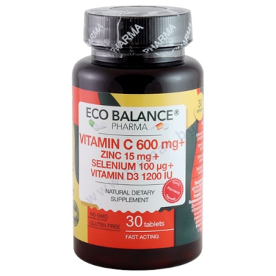 ЕКО БАЛАНС ВИТАМИН C + ЦИНК + СЕЛЕН + ВИТАМИН D3 таблетки * 30