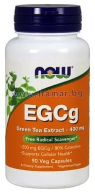 НАУ ФУДС EGCG ЗЕЛЕН ЧАЙ ЕКСТРАКТ капсули 400 мг * 90