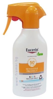 ЕУЦЕРИН СЕНСИТИВ ПРОТЕКТ СЛЪНЦЕЗАЩИТЕН СПРЕЙ ЗА ДЕЦА SPF 50+ 250 мл