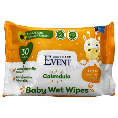 МОКРИ КЪРПИ ЕВЕНТ БЕБЕ С ЕКСТРАКТ ОТ НЕВЕН * 30