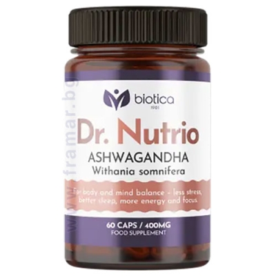 ДР. НУТРИО АШВАГАНДА капсули 400 мг * 60 БИОТИКА