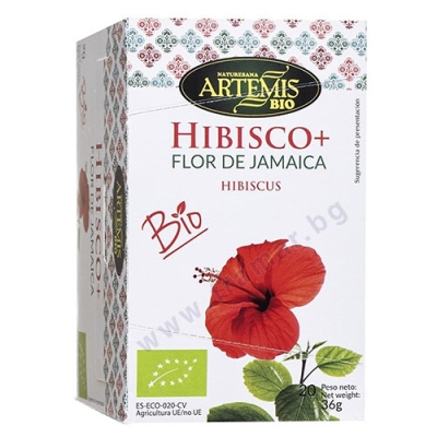 АРТЕМИС БИО ЧАЙ ЦВЕТЕ ОТ ЯМАЙКА С ХИБИСКУС, КАНЕЛА,  МЕНТА, ДЖИНДЖИФИЛ И ЖЕНСКО БИЛЕ филтър * 20
