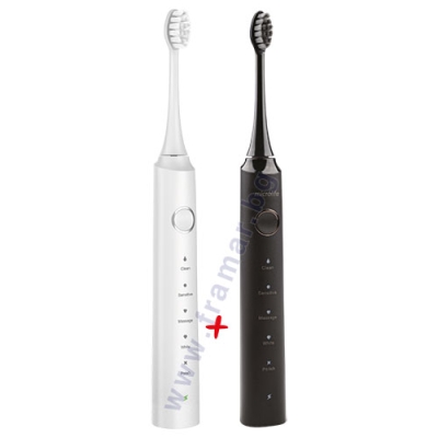 КОМПЛЕКТ ЗВУКОВИ ЕЛЕКТРИЧЕСКИ ЧЕТКИ ЗА ЗЪБИ MICROLIFE CLEAN S5 БЯЛА + MICROLIFE CLEAN S5 ЧЕРНА