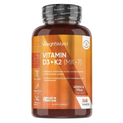 УЕЙТ УЪРЛД ВИТАМИН D3 + K2 МК-7 таблетки * 365 