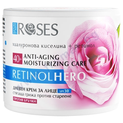 ДНЕВЕН КРЕМ ЗА ЛИЦЕ ROSES РЕТИНОЛ ХИРОУ 40+ SPF30 50 мл NATURE OF AGIVA
