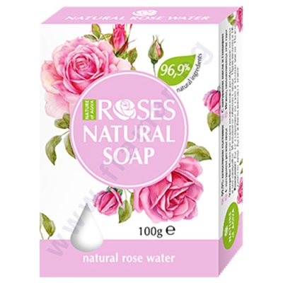 НАТУРАЛЕН САПУН ROSES С РОЗОВА ВОДА 100 г NATURE OF AGIVA