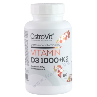 ОСТРОВИТ ВИТАМИН D3 1000 IU + K2 50 мкг таблетки * 90