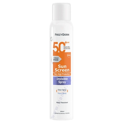 ФРЕЗИДЕРМ SUN SCREEN СЛЪНЦЕЗАЩИТЕН НЕВИДИМ СПРЕЙ SPF50+ 200 мл