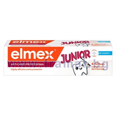 ПАСТА ЗА ЗЪБИ ЕЛМЕКС ДЖУНИЪР АНТИКАРИЕС ПРОФЕШАНЪЛ 75 мл