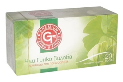 ЧАЙ ФИЛТЪР ГИНКО БИЛОБА * 20 БЪЛГАРСКА ЧАЕНА КОМПАНИЯ