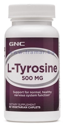 L - ТИРОЗИН каплети 500 мг. * 60 GNC