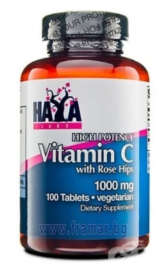ХАЯ ЛАБС ВИТАМИН Ц + ШИПКА табл. 1000 мг. * 100