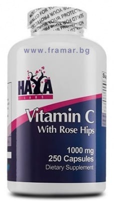 ХАЯ ЛАБС ВИТАМИН Ц + ШИПКА капс. 1000 мг. * 250
