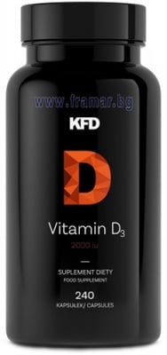КФД НУТРИШЪН ВИТАМИН Д3 2000 IU капсули * 240