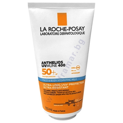 ЛА РОШ ПОЗЕ АНТЕЛИОС UVMUNE400 ХИДРАТИРАЩО МЛЯКО ЗА СЛЪНЦЕЗАЩИТА SPF50+ 150 мл