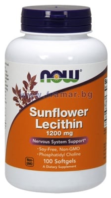 НАУ ФУДС СЛЪНЧОГЛЕДОВ ЛЕЦИТИН драже 1200 мг. * 100