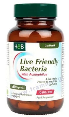 ЛИВ ФРЕНДЛИ ПРОБИОТИК + АЦИДОФИЛУС 10 млрд капсули * 60 HOLLAND & BARRETT