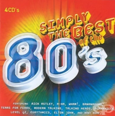 SIMPLY THE BEST OF THE 80'S - Музикална колекция с 64 музикални хита от 80-те *4 компакт диска, ТЕЛЕСТАР