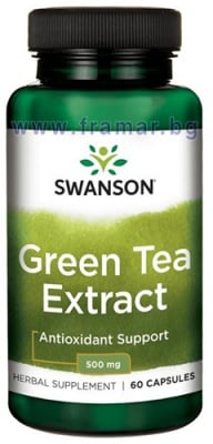 СУОНСЪН ЕКСТРАКТ ОТ ЗЕЛЕН ЧАЙ капсули 500 мг * 60