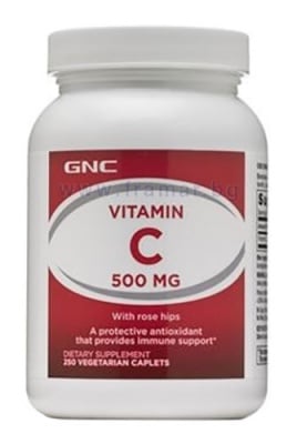 ВИТАМИН Ц С ШИПКИ каплети 500 мг * 250 GNC