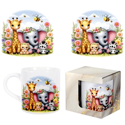 Детска чаша "Животни" в кутия /150 милилитра/