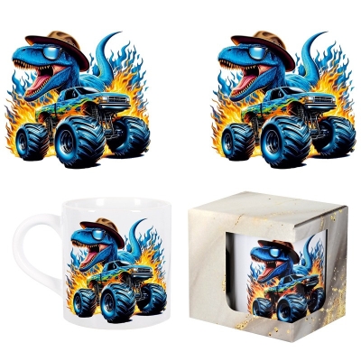 Детска чаша "Дино - Джип" в кутия /150 милилитра/