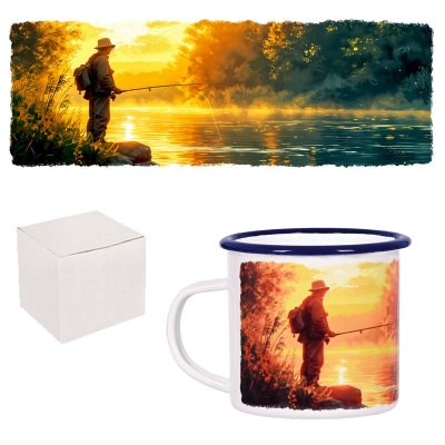 Ретро емайлирано канче "Рибар" /300 милилитра/