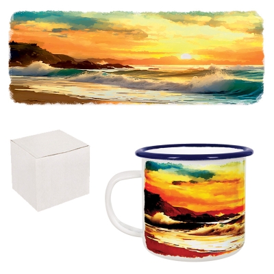 Ретро емайлирано канче "Море" /300 милилитра/