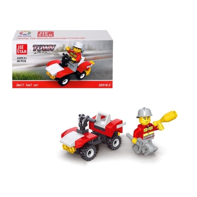 Конструктор - мини "Пожарникар с бъги" /46 елемента/